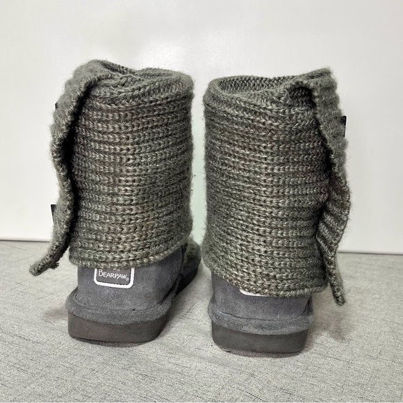 BearPaw Gray Sweater Boot Fall Winter Boots 6 - Picture 6 of 12